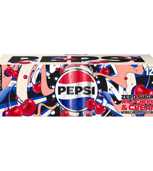 Pepsi Wild Cherry & Cream Zero Sugar (12 x 355ml)