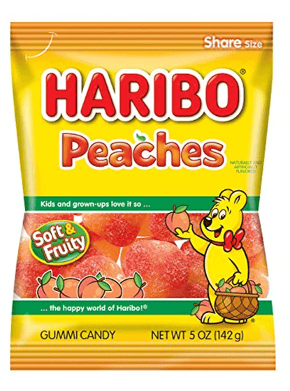 Haribo Peaches Gummy Candy (12x5oz)