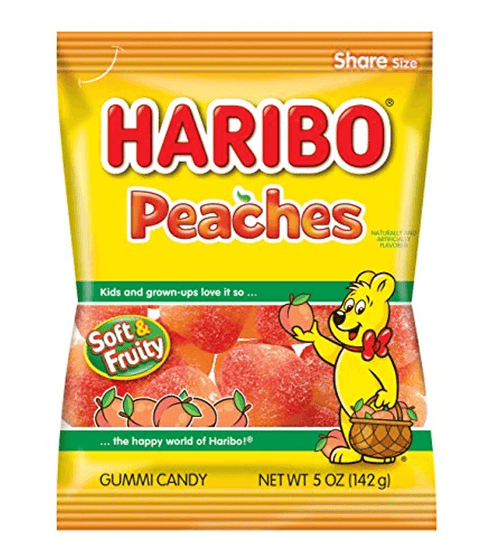 Haribo Peaches Gummy Candy (12x5oz)