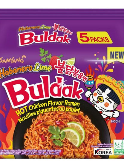 Samyang Buldak Habanero Lime Chicken Flavour Ramen (135g x 5pks x 8ct)