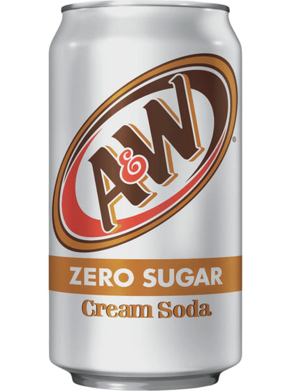 A&W Zero Sugar Cream Soda  (12x355ml)