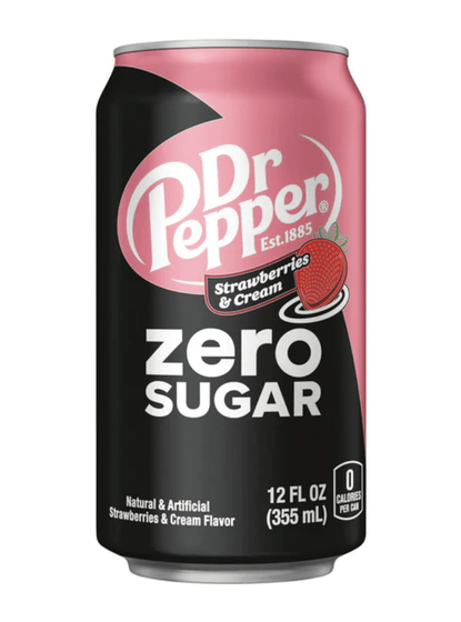 Dr Pepper Strawberries & Cream Zero Sugar (12x355ml)