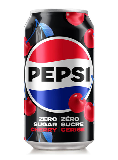 Pepsi Wild Cherry Zero Sugar Soda (12x355ml)