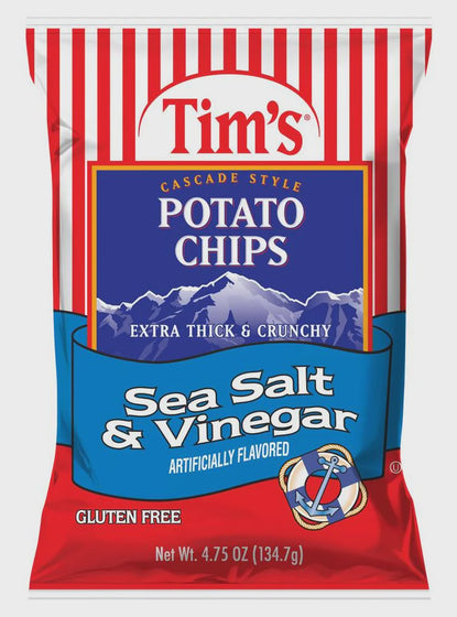 Tim's Potato Chips Sea Salt & Vinegar (20x134.7g)