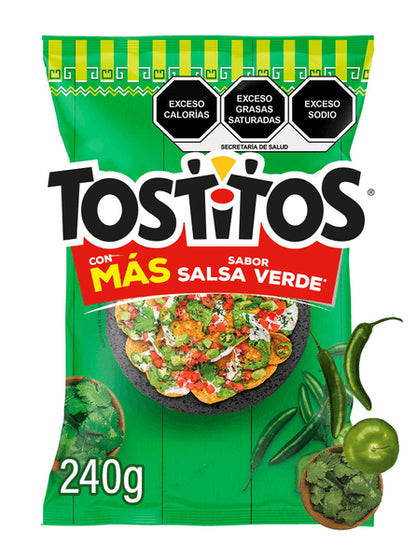 Tostitos Con MAS Sabor Salsa Verde Mexico (20 x 240g)