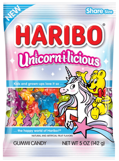 Haribo Unicorn-i-licious Gummi Candy (12x5oz)