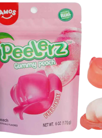 AMOS PEELERZ GUMMY PEACH PEG BAG (12x170g)
