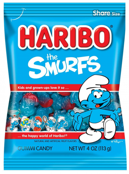 Haribo Smurfs Gummy Candy (12x4oz)