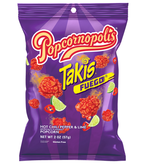 Popcornopolis Takis Fuego Popcorn HB 2 Oz x 5 Pack