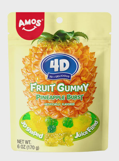 AMOS FRUIT GUMMY PINEAPPLE BURST PEG BAG (12x170g)