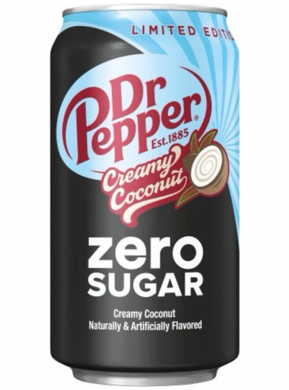 Dr Pepper Zero Creamy Coconut Soda Can (12x355ml)