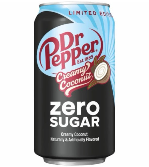 Dr Pepper Zero Creamy Coconut Soda Can (12x355ml)