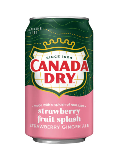Canada Dry Strawberry Fruit Splash Can (12x355ml)