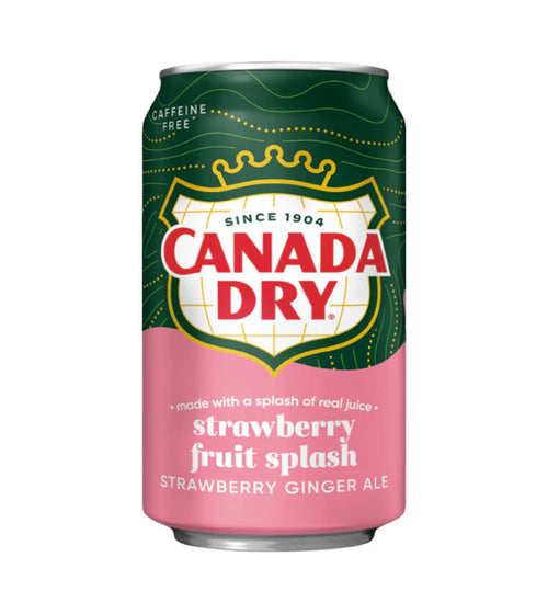 Canada Dry Strawberry Fruit Splash Can (12x355ml)