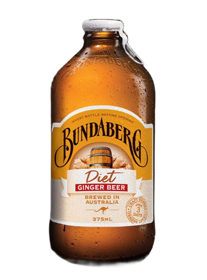 Bundaberg Diet Ginger Beer Glass Bottle (24X375ml)