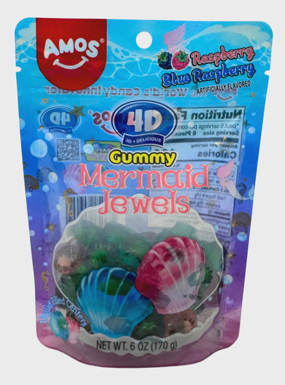 AMOS GUMMY MERMAID JEWELS PEG BAG (12x170g)