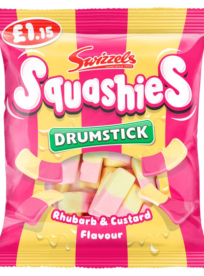 [UK] Squashies Rhubarb & Custard HB 120 Gms x 12 Pack