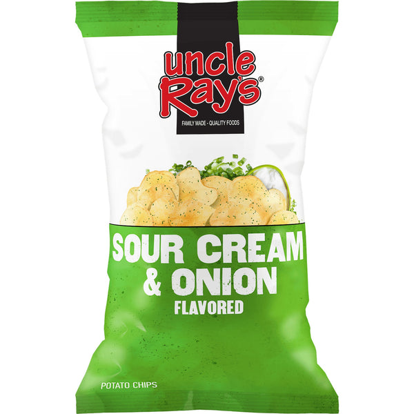 Uncle Ray Sour Cream & Onion Potato Chips (10x130g) – SnacksNow