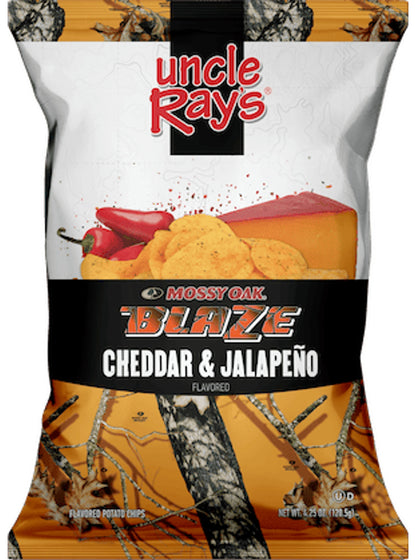 Uncle Ray Mossy Oak Cheddar & Jalapeno Potato Chips (10x130g)