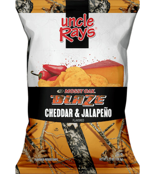 Uncle Ray Mossy Oak Cheddar & Jalapeno Potato Chips (10x130g)
