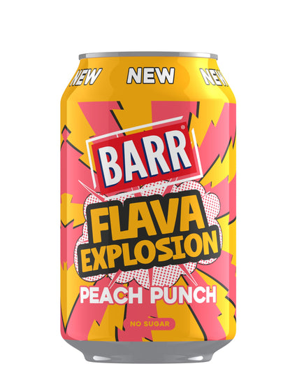 [UK] Barr Peach Punch Can 330 Ml x 24 Pack