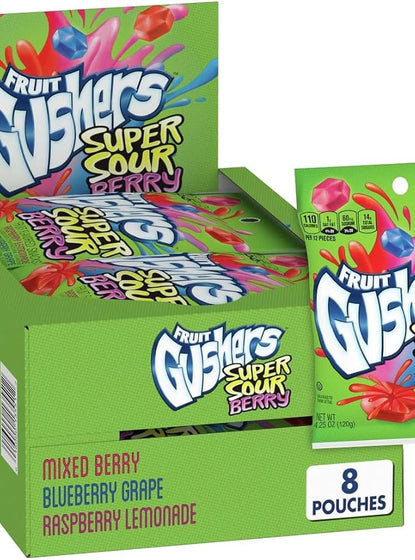 Fruit Gushers Super Sour Berry (8 x 120g)