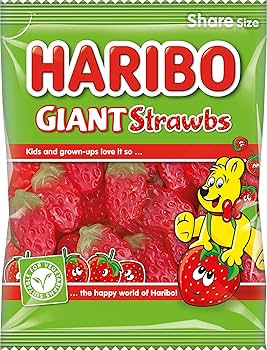 [UK] Haribo HB Giant Strawbs 140 Gms x 12 Pack