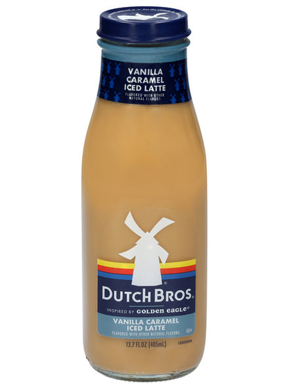 Dutch Bros Vanilla Caramel Iced Latte Glass 13.7 Oz x 12 Pack