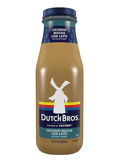 Dutch Bros Coconut Mocha Iced Latte Glass 13.7 Oz x 12 Pack