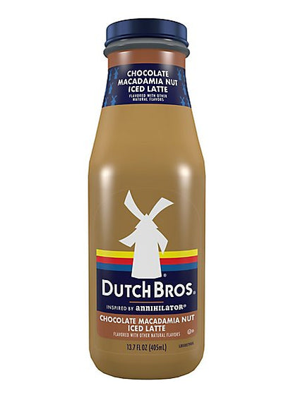Dutch Bros Choco Macadami Nut Iced Latte Glass 13.7 Oz x 12 Pack