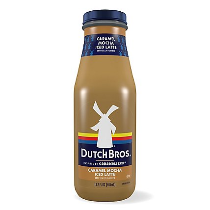 Dutch Bros Caramel Mocha Iced Latte Glass 13.7 Oz x 12 Pack
