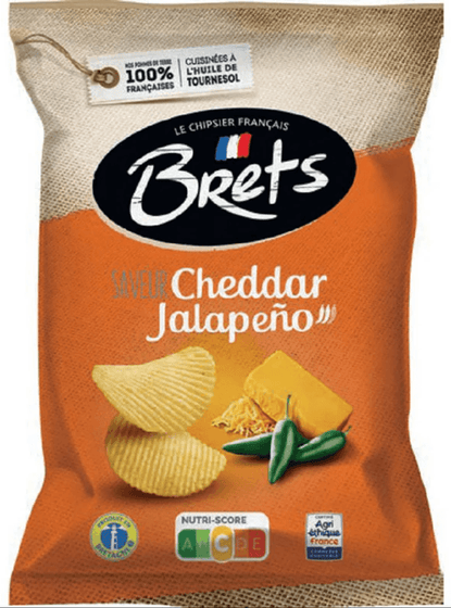 Bret's Chips Cheddar Jalapeno (10 x 125g)