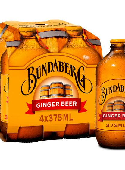 Bundaberg Ginger Beer Glass Bottle (24X375ml)