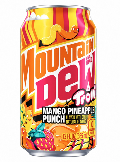 Mtn Dew Trolli Mango Pineapple Can 12 Oz x 12 Pack
