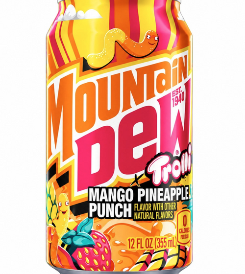 Mtn Dew Trolli Mango Pineapple Can 12 Oz x 12 Pack