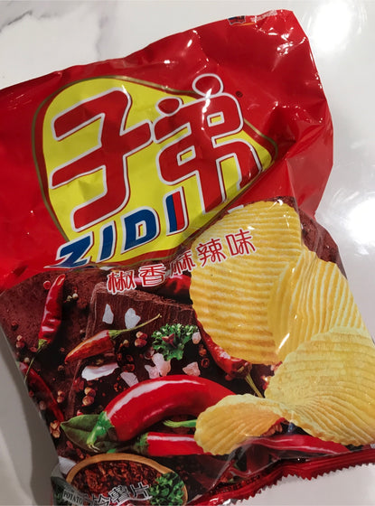 Zidi Potato Chips, Sichuan Spicy Flavor 150g x 12 units (BB 2024.9.09)