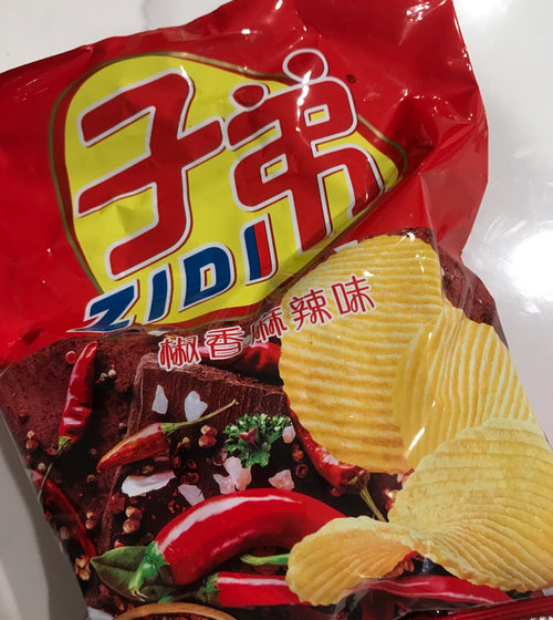 Zidi Potato Chips, Sichuan Spicy Flavor 150g x 12 units (BB 2024.9.09)