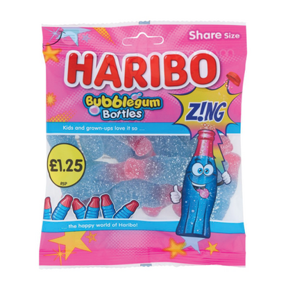 [UK] Haribo HB Bubblegum Bottles 140g x 12 Pack