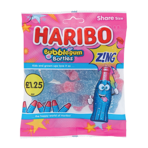 [UK] Haribo HB Bubblegum Bottles 140g x 12 Pack