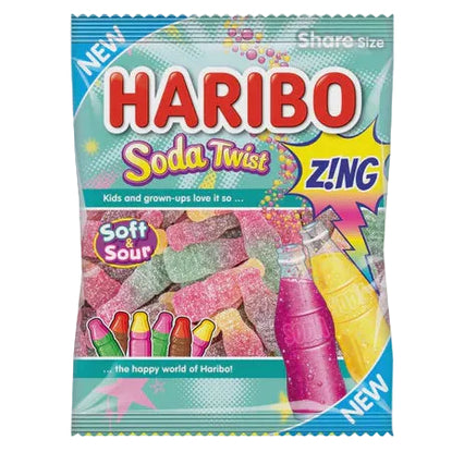 Haribo Bag Soda Twist Zing (12 x 160g)
