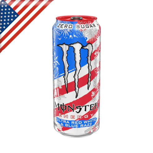 Monster EnergyUltra Red White & Blue Razz Zero Sugar Can (24x16oz)