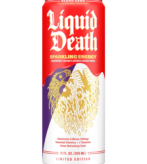 Liquid Death Energy Blood Zero Can 12 Oz x 12 Pack
