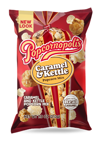 Popcornopolis Caramel & Kettle Popcorn HB 2 Oz x 6 Pack