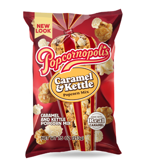 Popcornopolis Caramel & Kettle Popcorn HB 2 Oz x 6 Pack