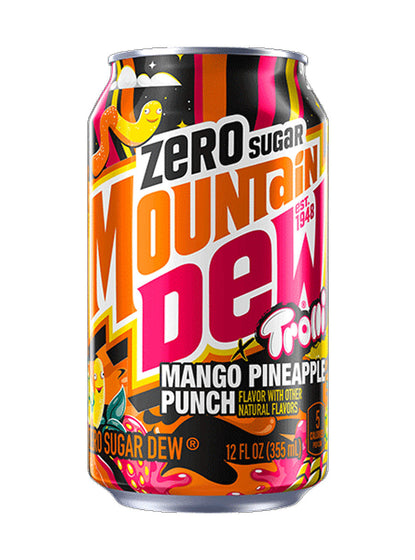Mtn Dew Trolli Mango Pineapple Zero Sugar Can 12 Oz x 12 Pack