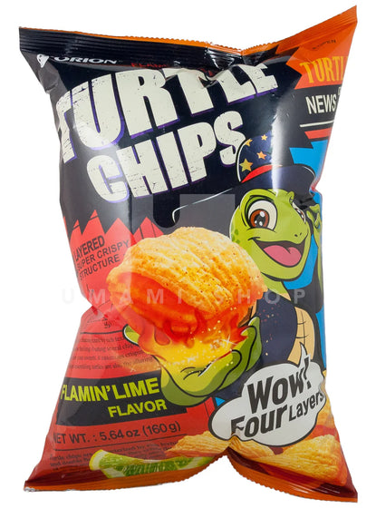 ORION CORN SNACK TURTLE FLAMIN' LIME (Box of 12)