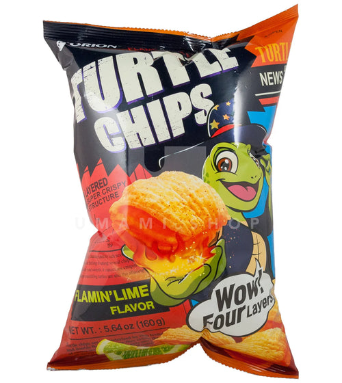 ORION CORN SNACK TURTLE FLAMIN' LIME (Box of 12)