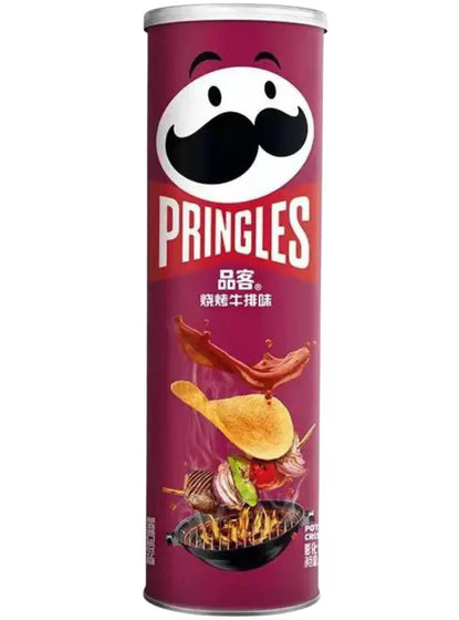 Pringles Spicy BBQ Steak Flavor Potato Chips 110g x Case of 20 Units (BB 2024.11.19)