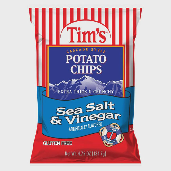 Tim's Potato Chips Sea Salt & Vinegar (20x134.7g) – SnacksNow