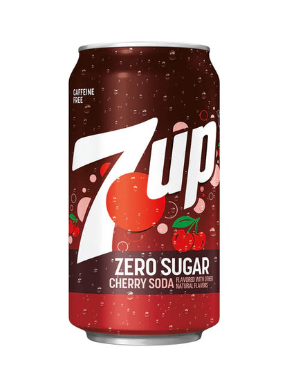 7Up Cherry Zero Soda Can(12x355ml)
